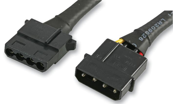 Akasa Ak-Cbpw02-30 Lead, 4Pin Molex Ext'n, Sleeved,30Cm