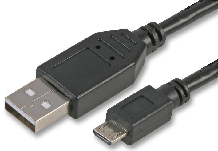 Pro Signal Psg90890 Usb Cable, 2.0 A Plug-Micro B Plug, 1M