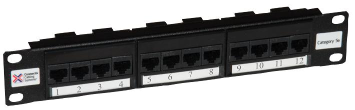 Connectix Cabling Systems 009-001-019-20 Patch Panel, 10In, 12Way, 5E, Coupler