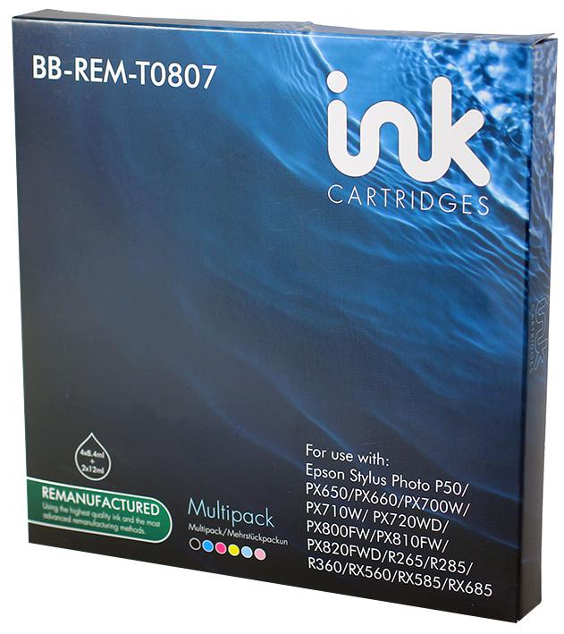 Unbranded Bb-Rem-T0807 Ink Cart, Reman, T0807 6 Colour