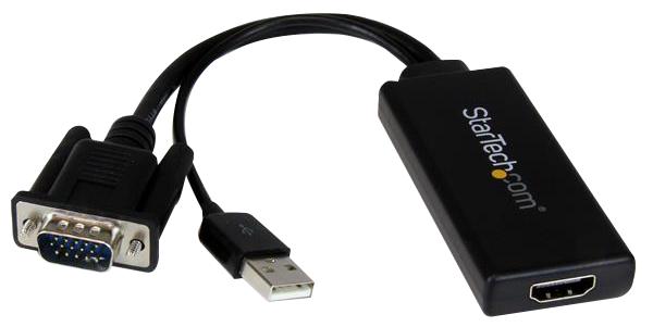 Startech Vga2Hdu Adapter, Vga-Hdmi + Usb Audio & Power