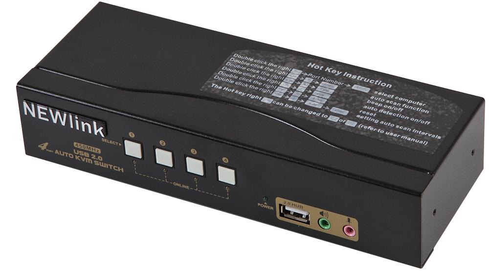 Pro Signal Nlkvm-100-4 Kvm Switch, 4 Port Usb