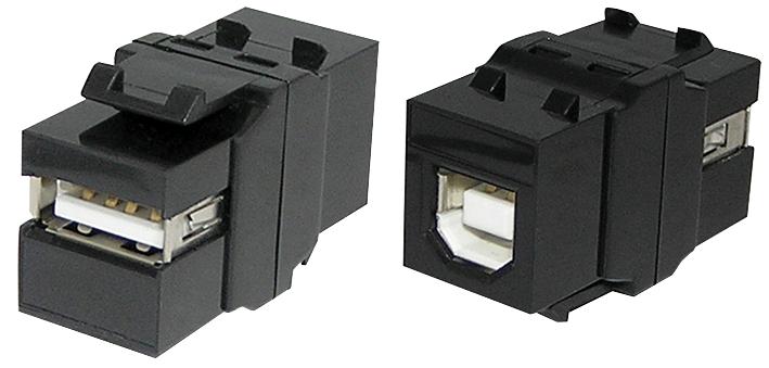 Tuk Kcuabbk Keystone Coupler, Usb 2.0 Type A-B Rcpt