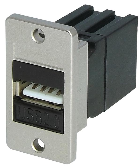 Tuk Kcuaa2Bkpm Keystone Coupler, Usb 2.0 A, Rcpt, Black