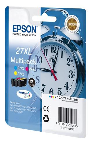 Epson C13T27154010 Ink Cart, T2715Xl, Hi-Cap Cmy Multipack