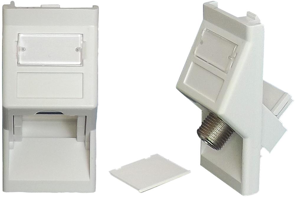 Tuk Ka45Whep Angled Keystone Adaptor, 25X50Mm, White