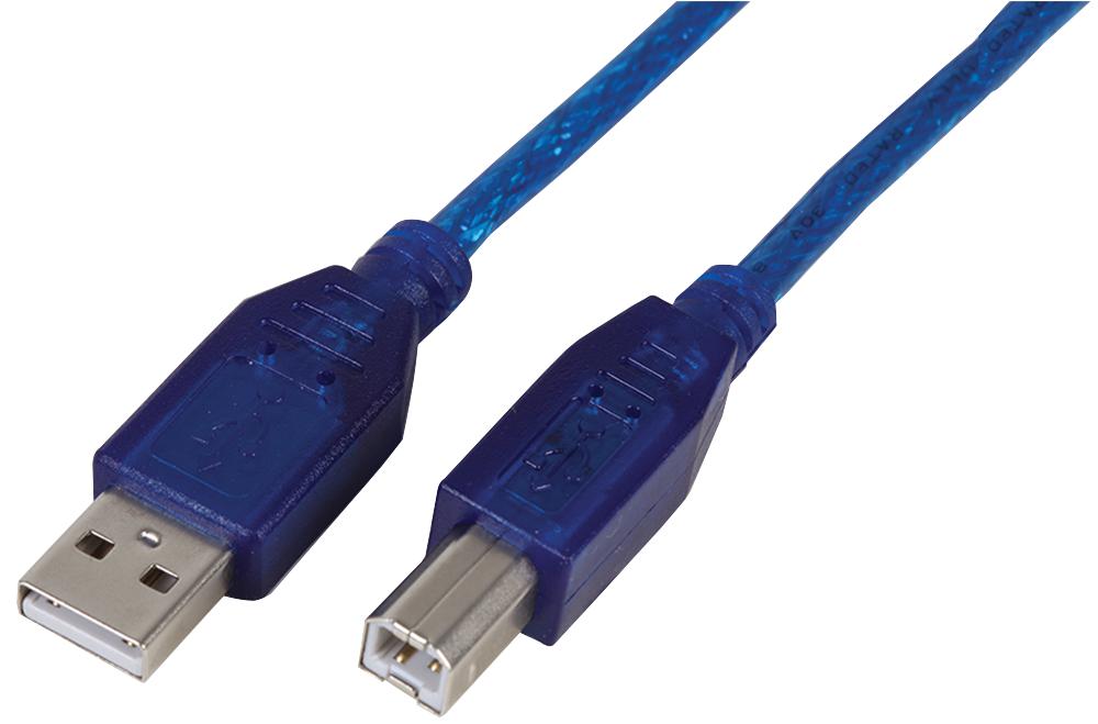 Pro Signal Psg91465 Lead, Usb2.0 Am-Bm,blue Transparent 2M