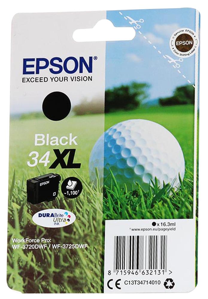 Epson C13T34714010 Ink Cart, T3471, Black Xl, Epson