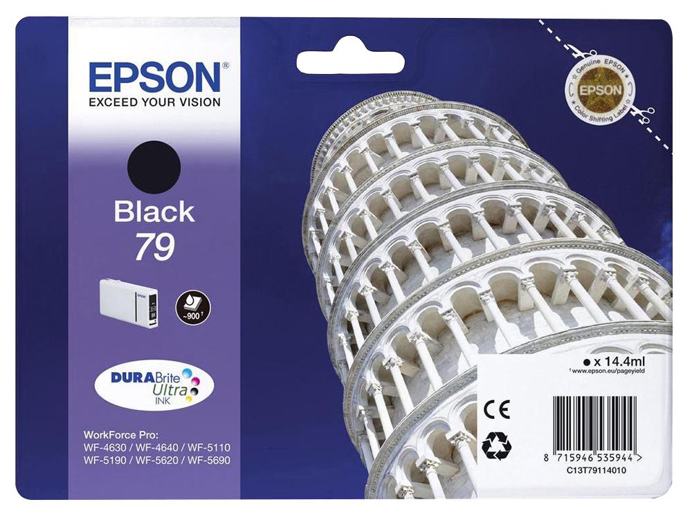 Epson C13T79114010 Ink Cart, T7911, Black, Epson