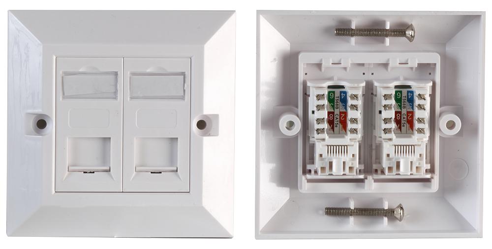 Pro Signal Psg91590 Faceplate, Cat5E, 2Port