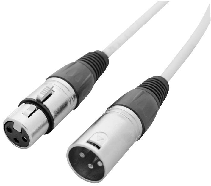 Ledj Cabl208 Dmx Cable, 3Pin, White Outer, 5M