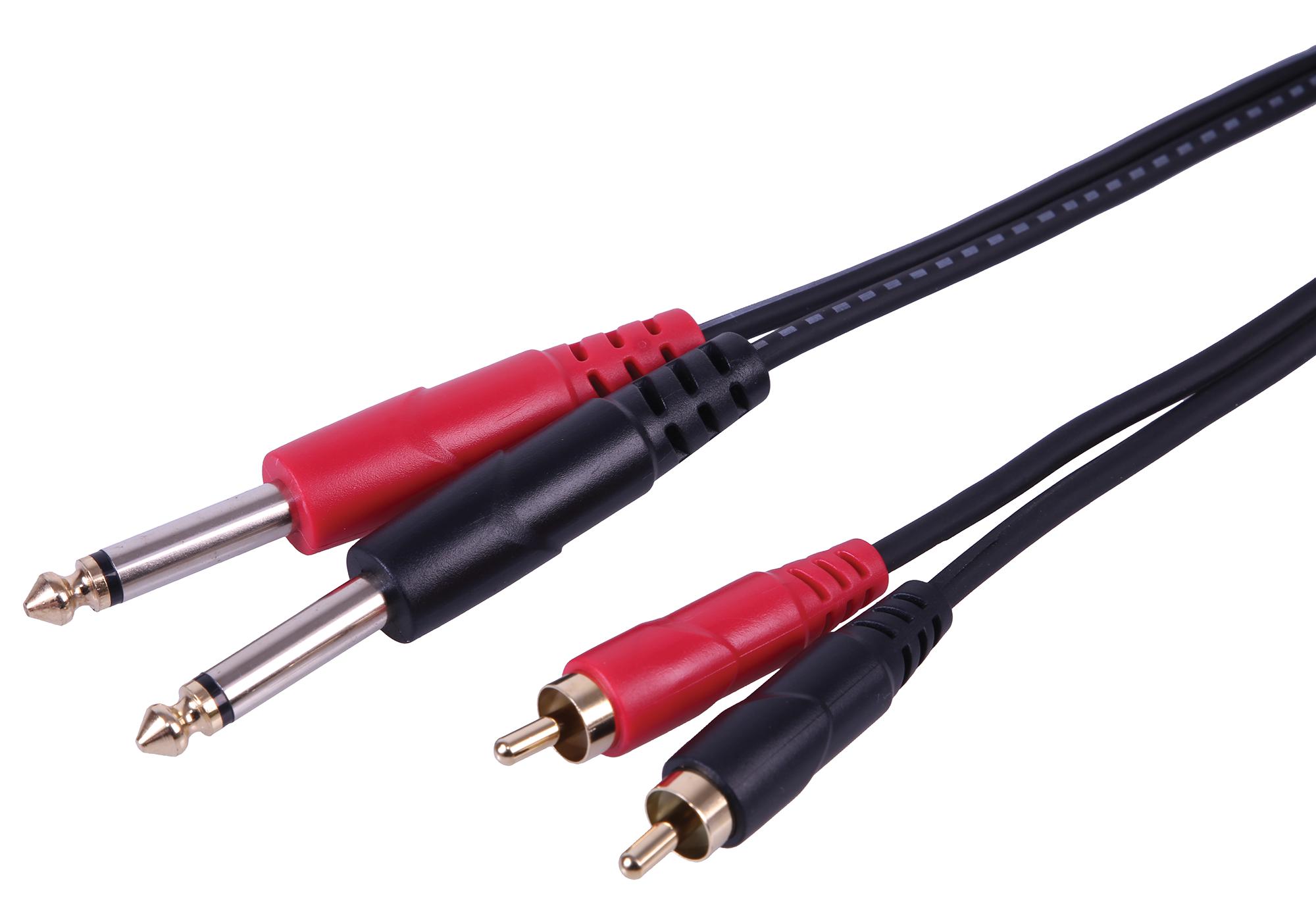 Pulse Pls00758 Lead, 2X Rca - 2X 6.35 Mn Jack, 0.3M