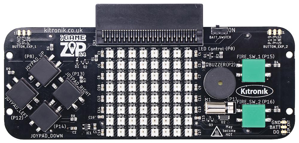 Kitronik 5626 Game 64 Led Board, Bbc Micro:bit Board