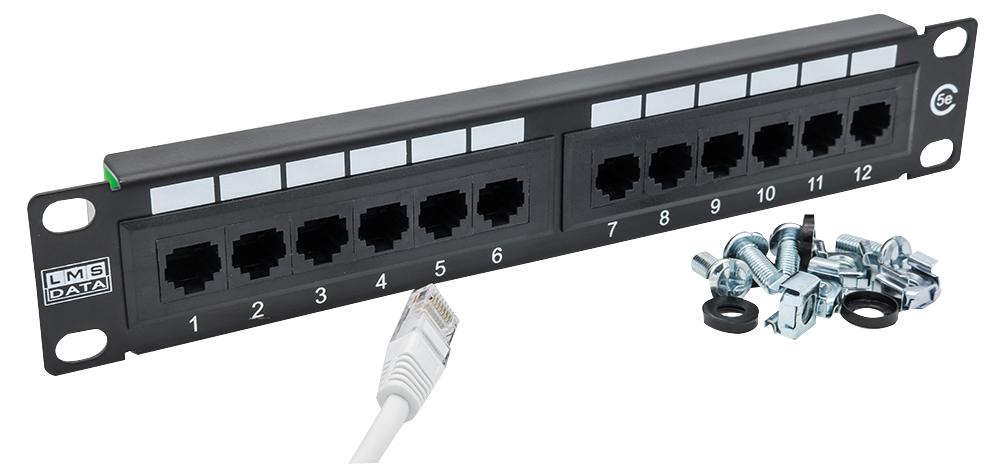 Lms Data Ppan-12-10 12 Port, Patch Panel, 4U Cabinet