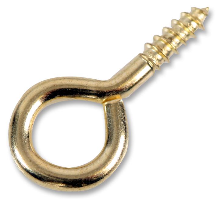 Duratool D01226 Screw Eyes, Brass, 12 X1.2Mm (Pk10)