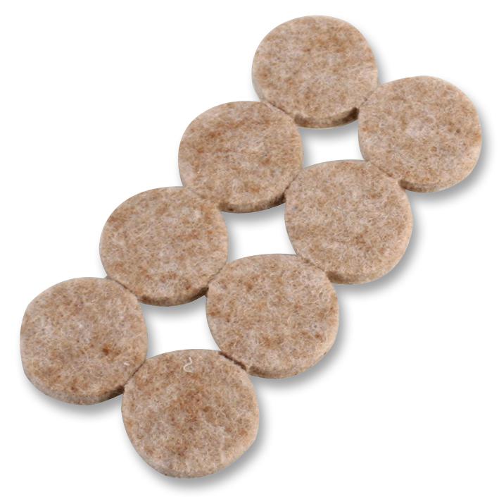 Duratool D01233 Felt Pads, 25Mm, Round (Pk12)