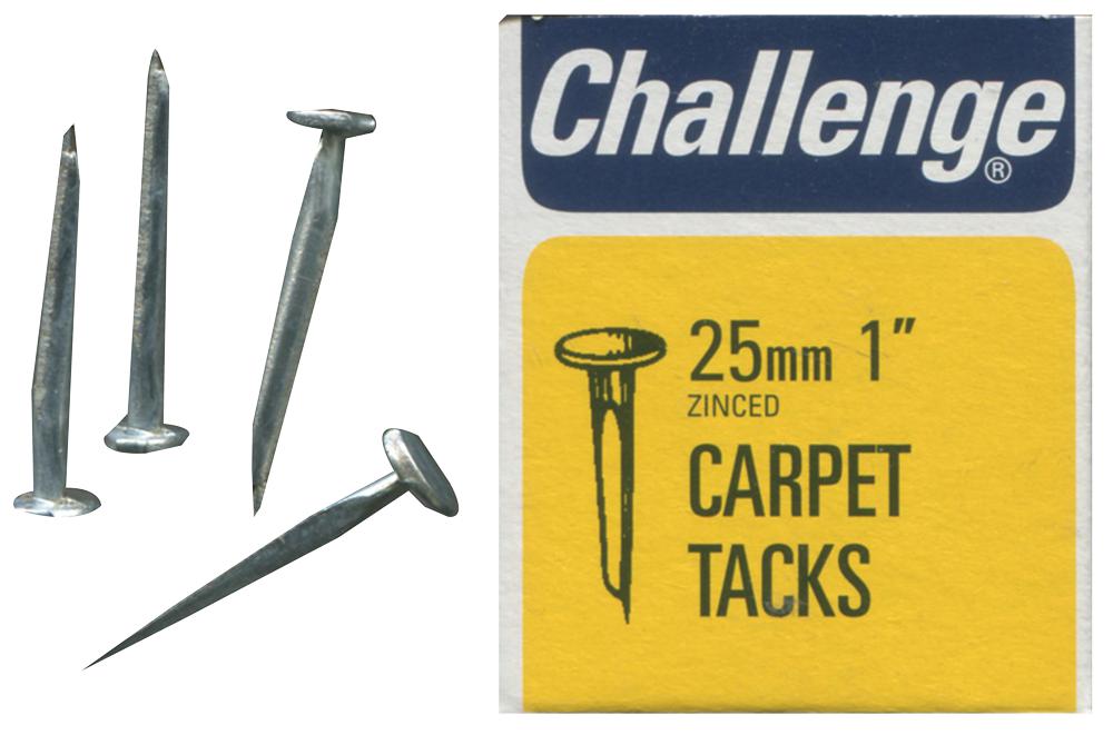 Challenge 11404 Carpet Tacks  Zinc Plated, 25Mm (40G)