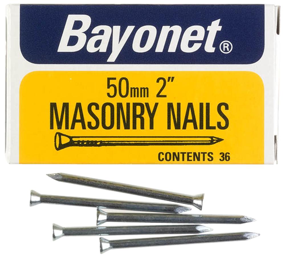 Challenge 12210 Masonry Nails Zinc Plated, 50Mm (Pk36)