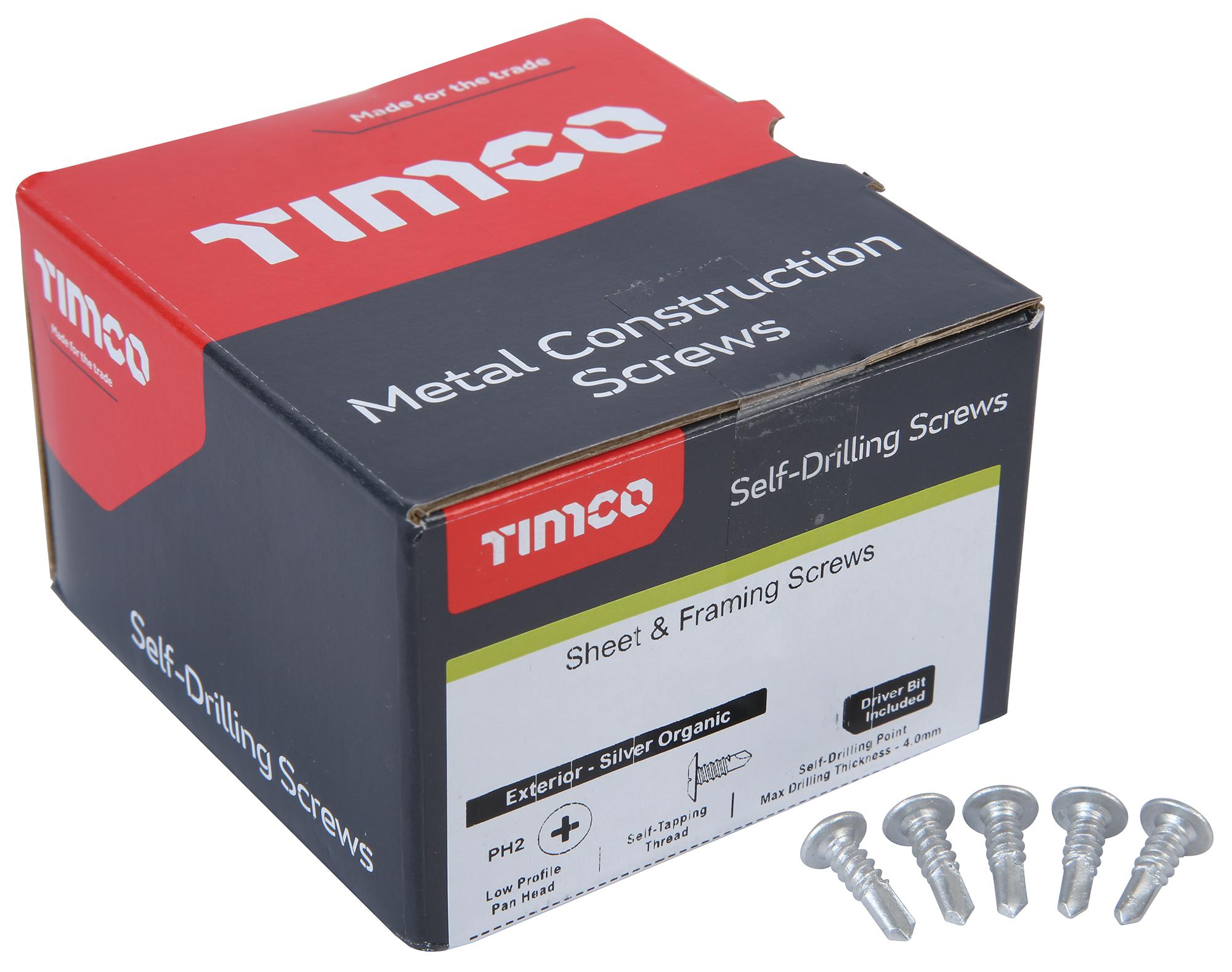 Timco Lpp16 Pan S/drilling Screw Ext 4.8X16Mm 500Pc