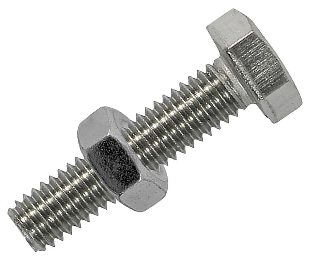 Timco S620Ssp Set Screw & Nut S/steel - M6X20Mm (8Pk)