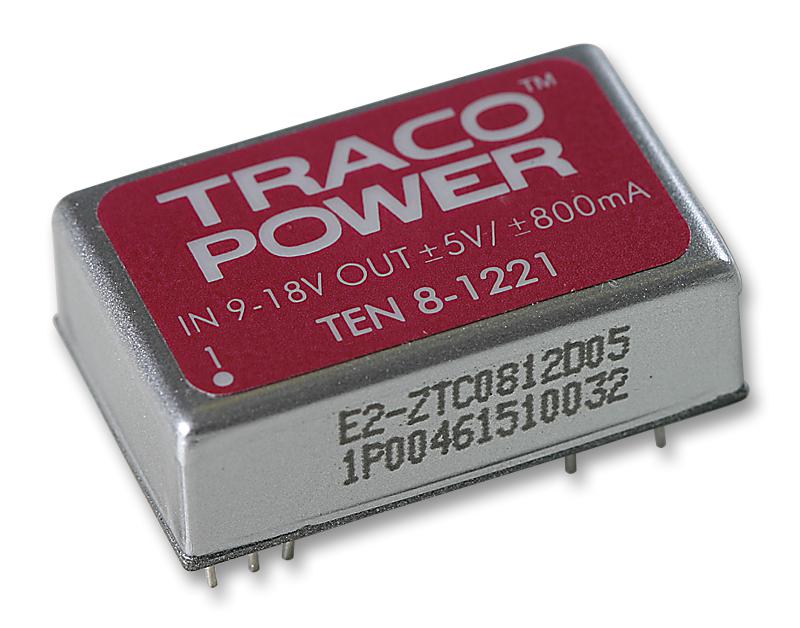 Traco Power Ten 8-1221 Converter, Dc/dc, 8W, +/-5V