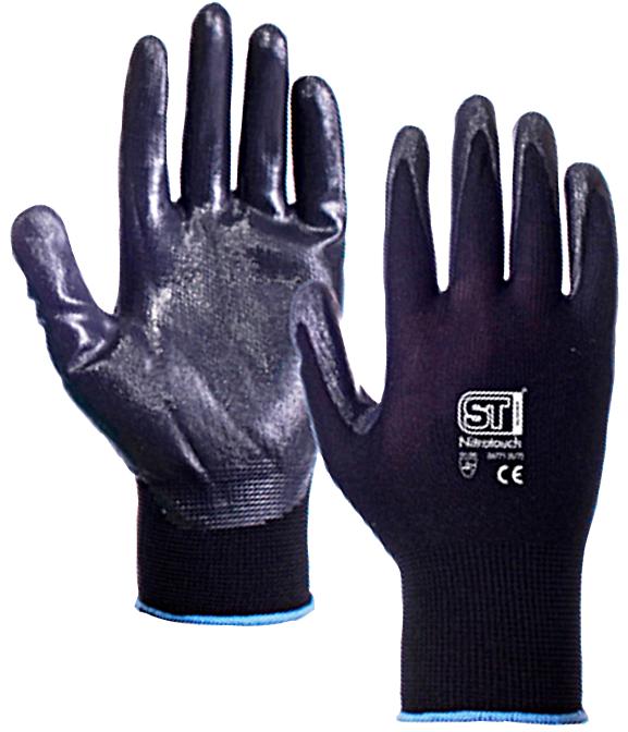 St 26772 Glove, Nitrile Coated, Black, M