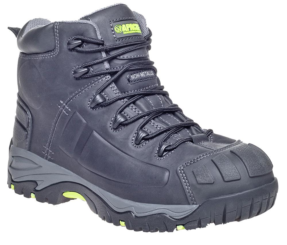 Apache Mercury 5 Black Waterproof Boot, No Metal, Black, 5