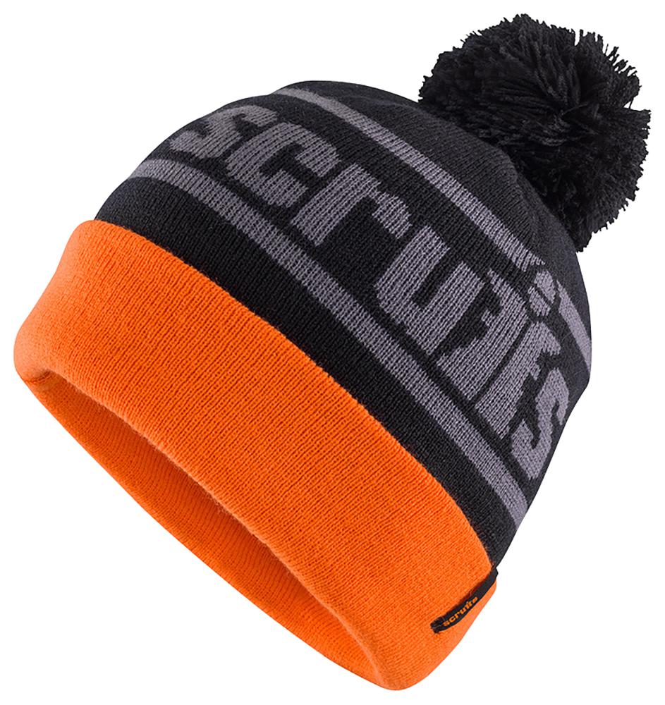 Scruffs T55334 Trade Bobble Hat - Black/orange