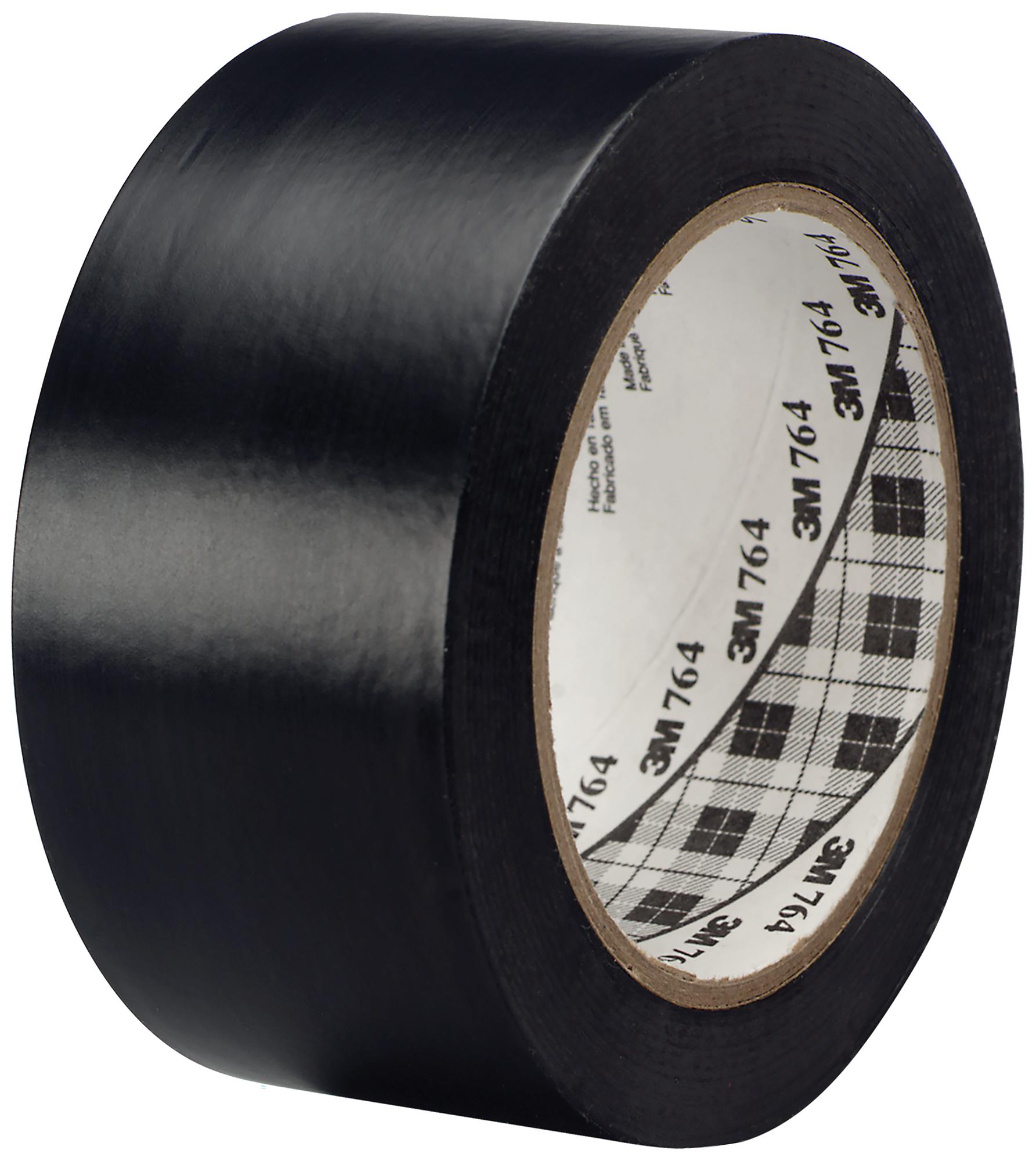 3M 764L 50Mm Black General Purpose Tape, Pvc, 33M X 50Mm