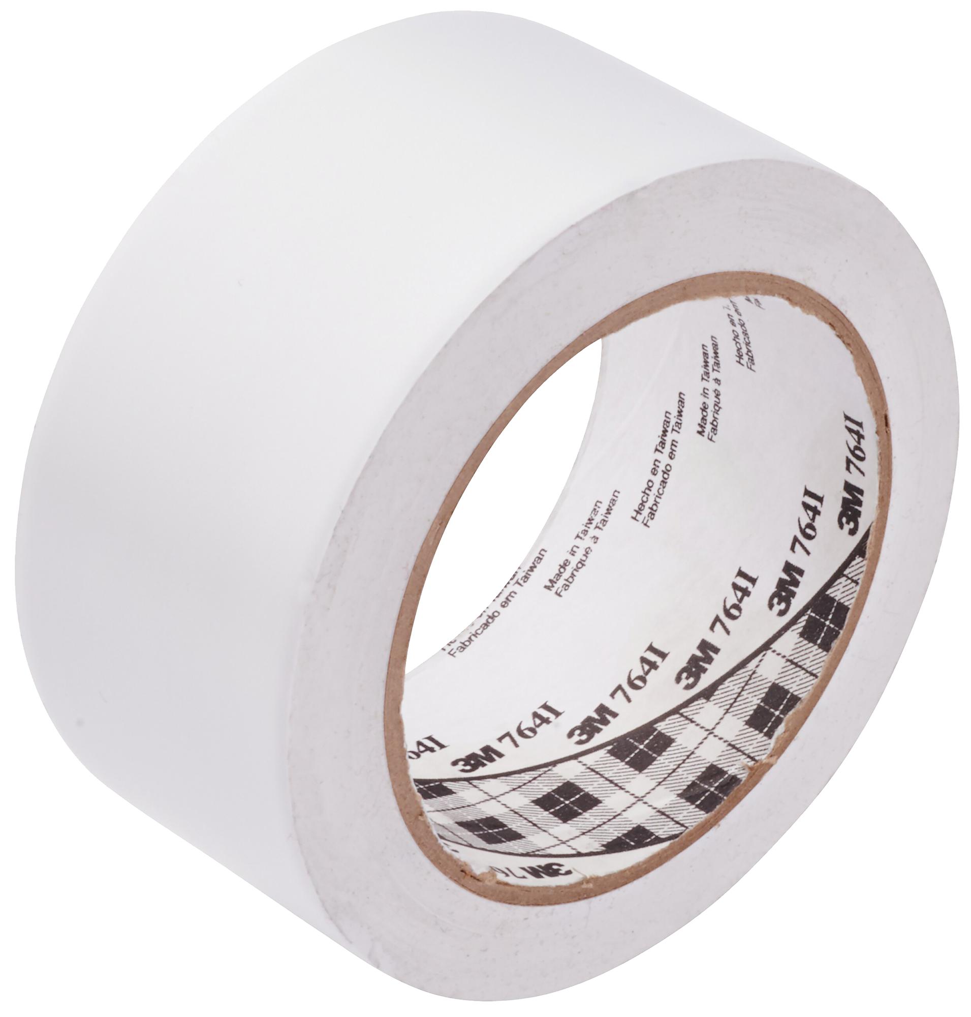 3M 764L 50Mm White General Purpose Tape, Pvc, 33M X 50Mm