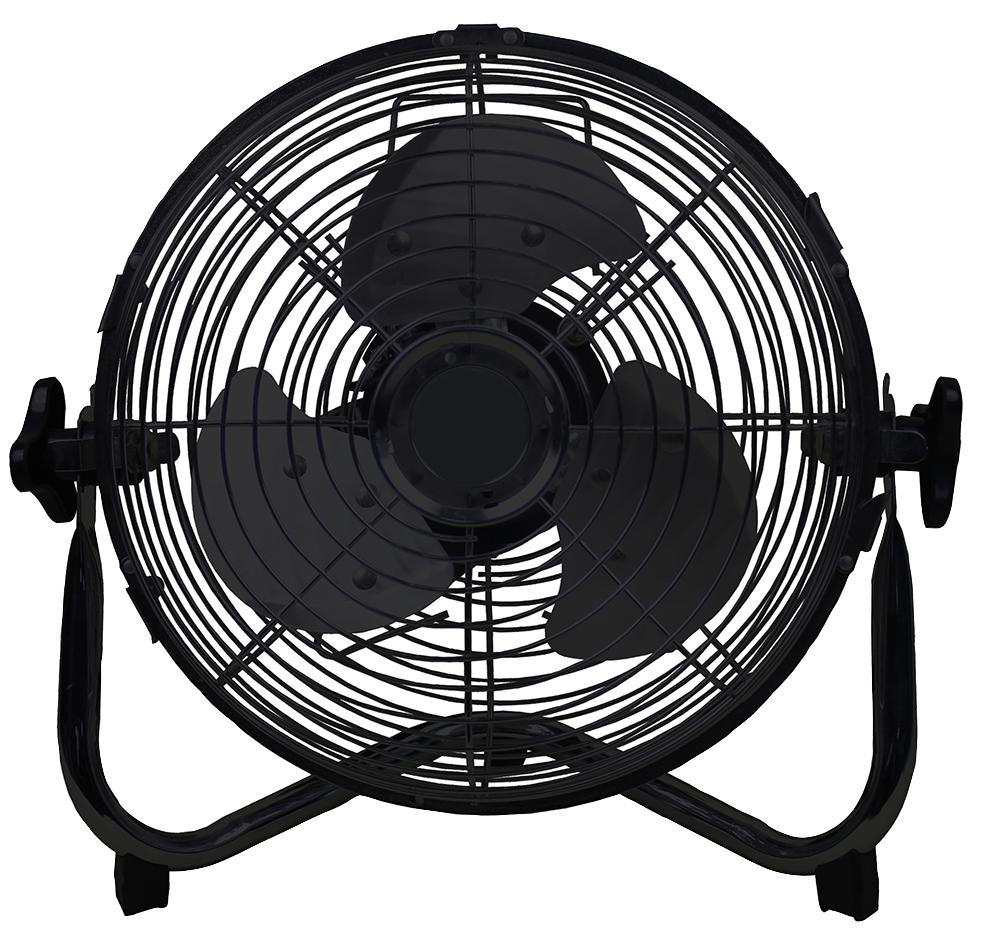 Pro Elec Pel01938-Eu 14 Inch Metal Floor Fan, Black, Eu