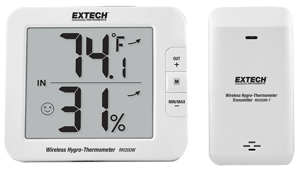 Extech Instruments Rh200W Wireless Hygro-Thermometer, 1% To 99% Rh