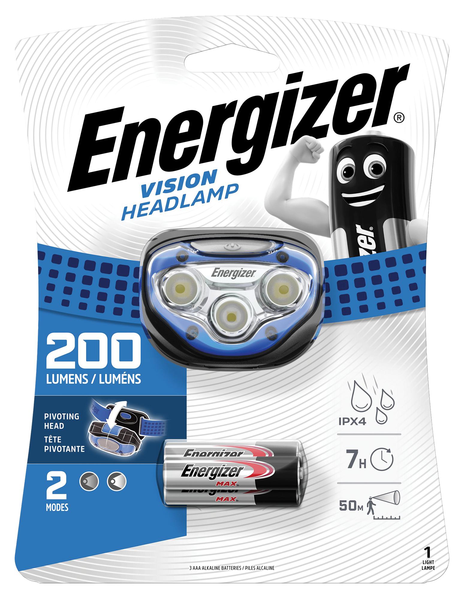 Energizer Hda321 Head Light, 100Lm, 30M, 3 X Aaa Bat