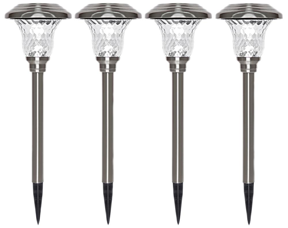 Pro Elec Pell0263 Stainless Steel Solar Path Lights X4