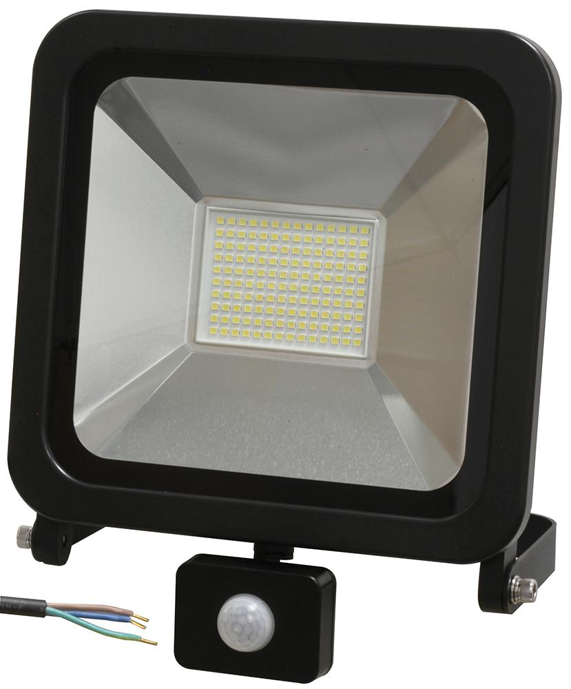 Pro Elec Pell0277 100W Led Floodlight, 1M Cable, Black,pir