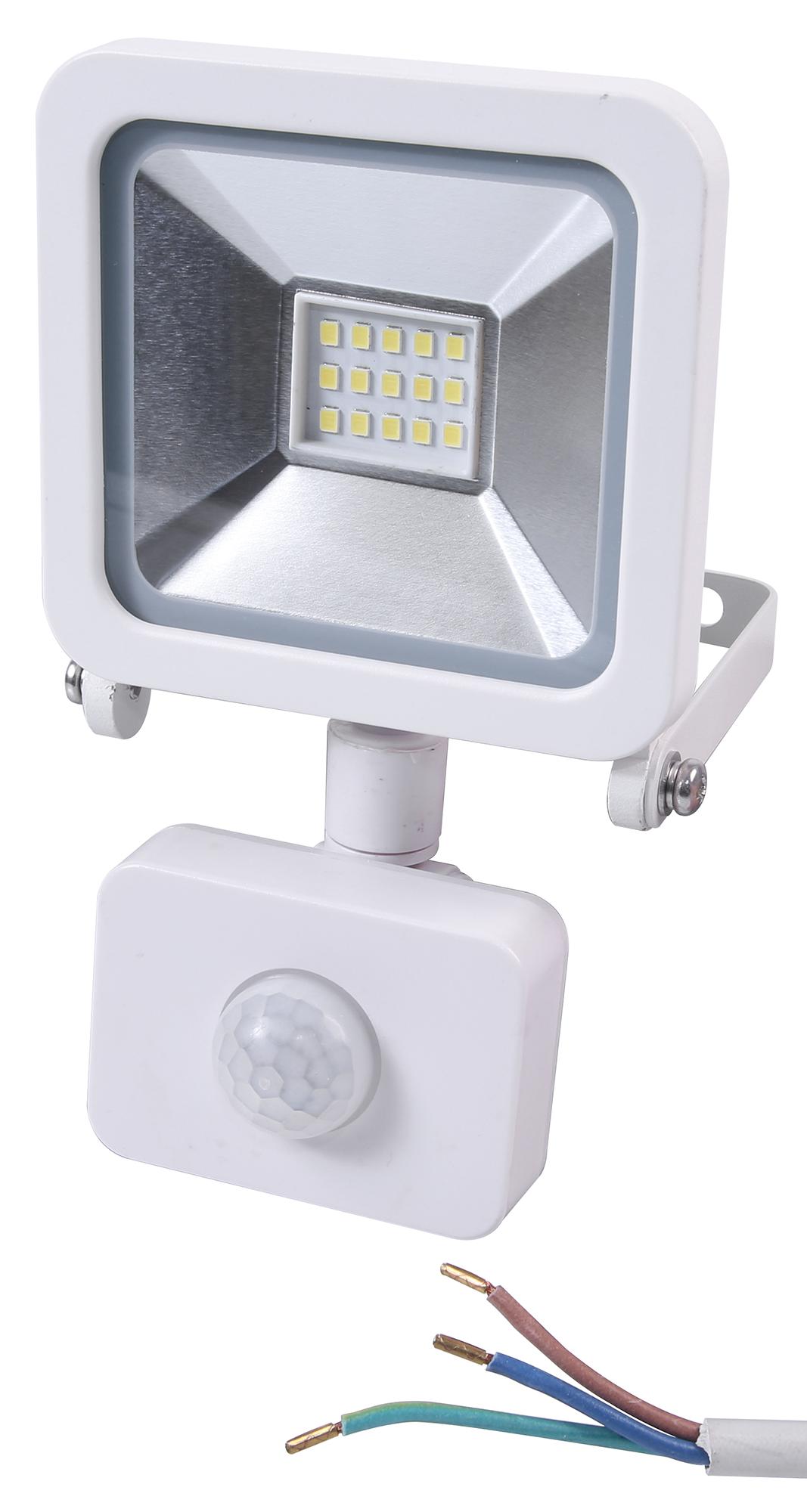 Pro Elec Pell0283 10W Led Floodlight, 1M Cable, White, Pir