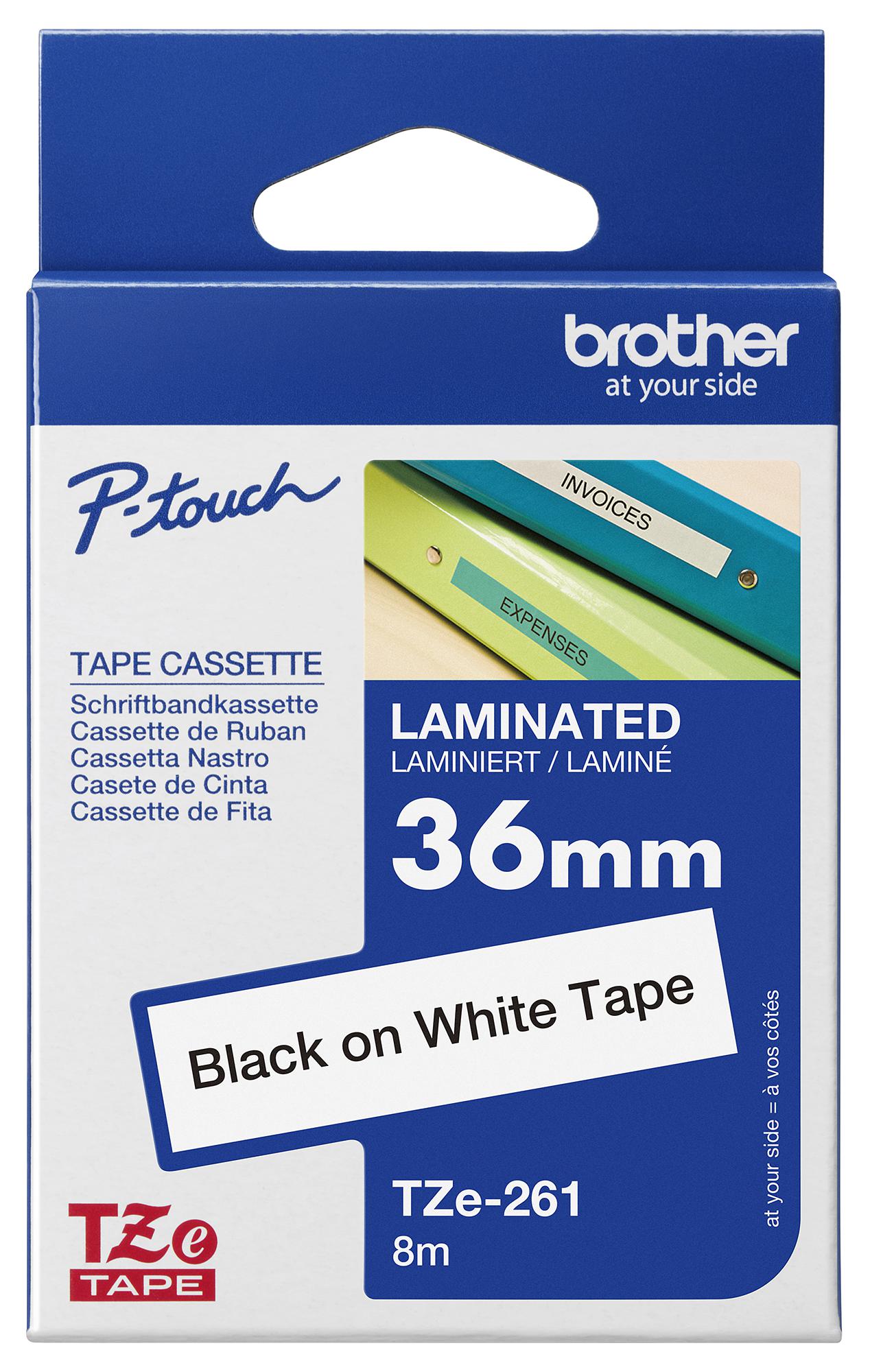 Brother Tze261 Tape 36Mm Black On White