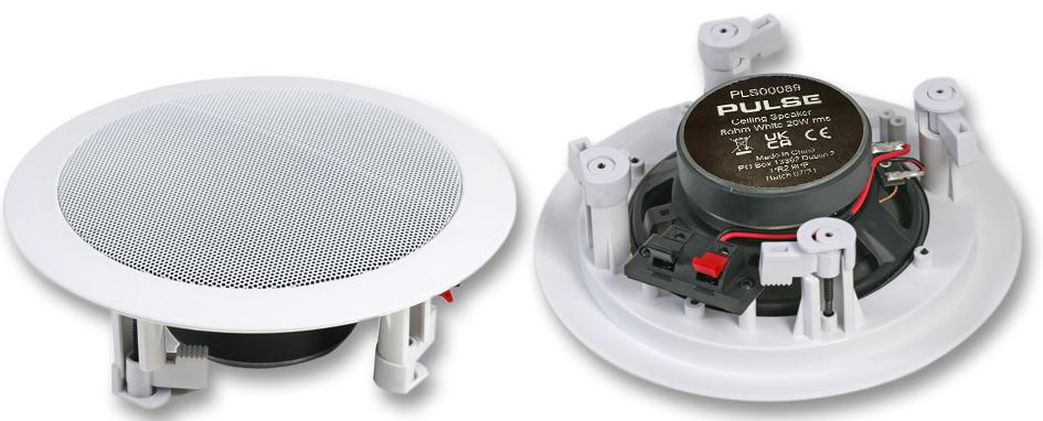 Pulse Pls00089 Ceiling Speaker, 8Ohm White 20W