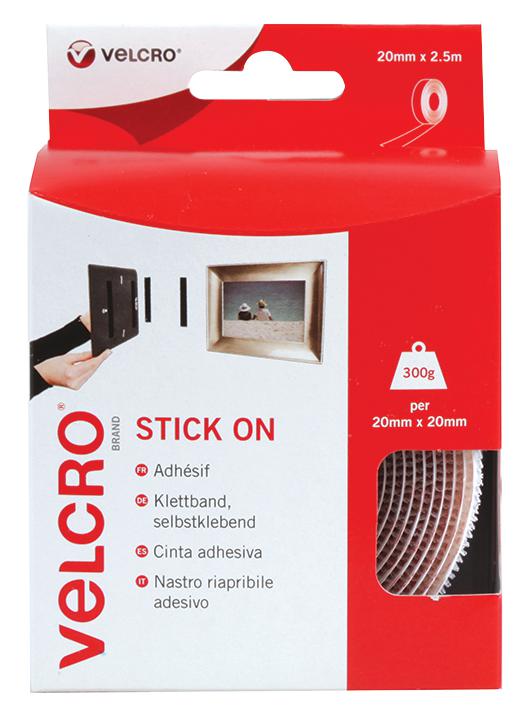 Velcro 60214 General Purpose Tape, 2.5M X 20Mm