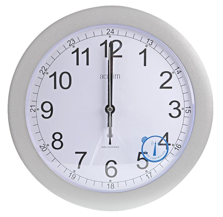 Acctim 74417 Clock Msf Rc 30Cm Silver