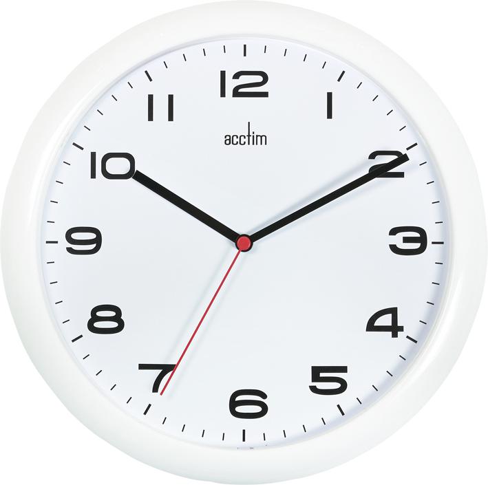 Acctim 92/301 Clock Quartz 25.5Cm White