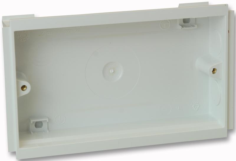 Honeywell Vts/7025 Whi Mounting Box, 2Gang, 25Mm Deep, White