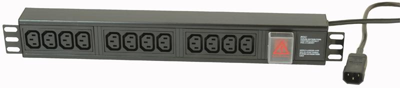 Powerdata Technologies H15Uiec/12/c14 Pdu Horz Iec 1.5U 12 Way C14 Plug