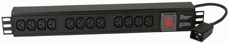 Powerdata Technologies H15Uiec/12/c20 Pdu Horz Iec 1.5U 12 Way C20 Plug