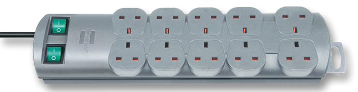 Brennenstuhl 1153303120 Power Outlet Strip, 10 Outlet, 2M, 230V