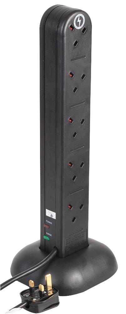 Pro Elec 2710Surgeblk Extension Tower 10G Black