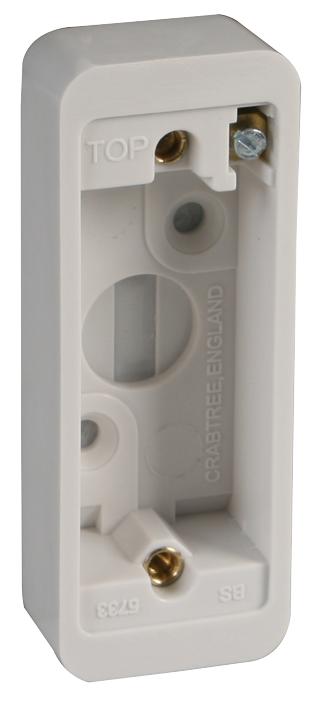 Crabtree 4005 1G Architrave Back Box Mld Whi