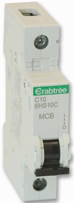 Crabtree 6Hs10C 10A Sp Mcb C Curve 10Ka - Each