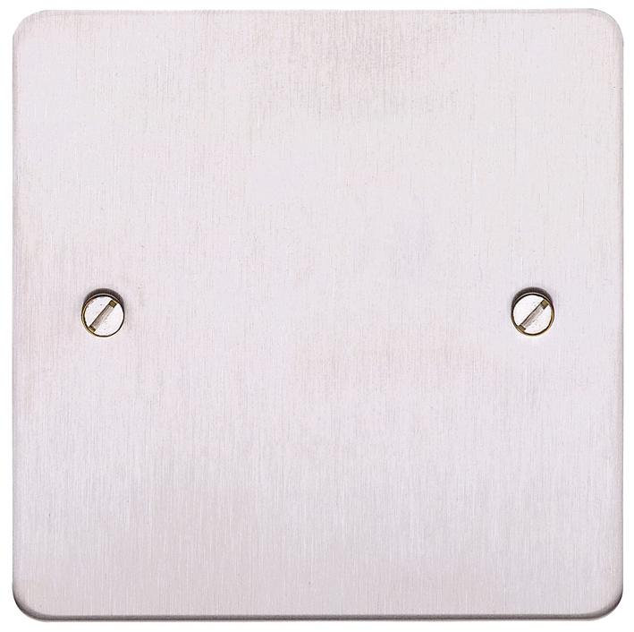 Honeywell K14330 Bss Blank Plate, 1 Gang, Brushed Ss, White