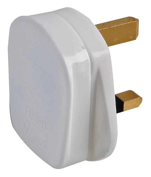 Pro Elec 9248 Wht 3A Plug 3A White Quickfit